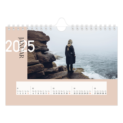 Fotokalender A5 — Überlappender Text [Januar]