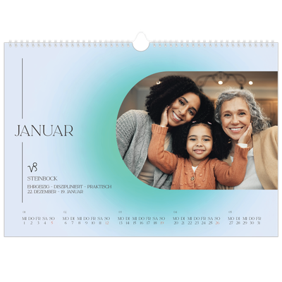Fotokalender A3 — Astrologie Farbverlauf [Januar]